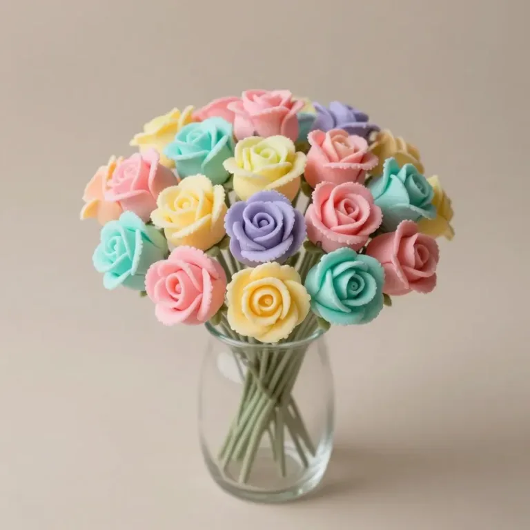 Cozy rainbow crystal roses arrangement for home decor