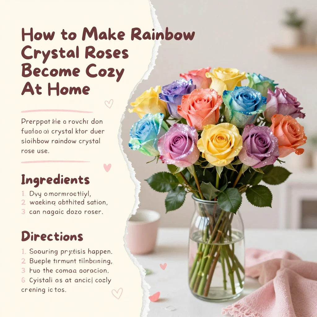 How to Create Cozy Rainbow Crystal Roses at Home