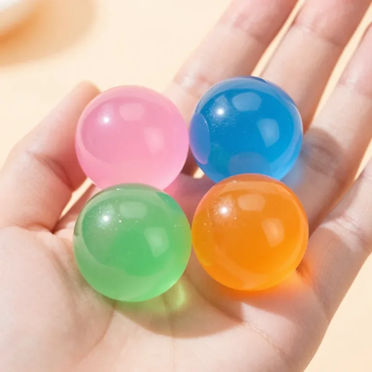 Homemade bouncy ball made with simple ingredients