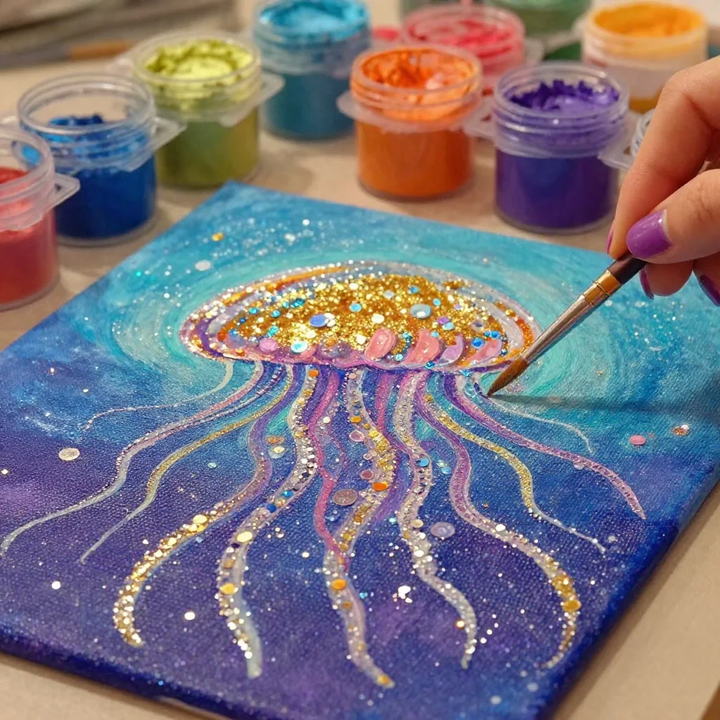 Jellyfish Salt Painting