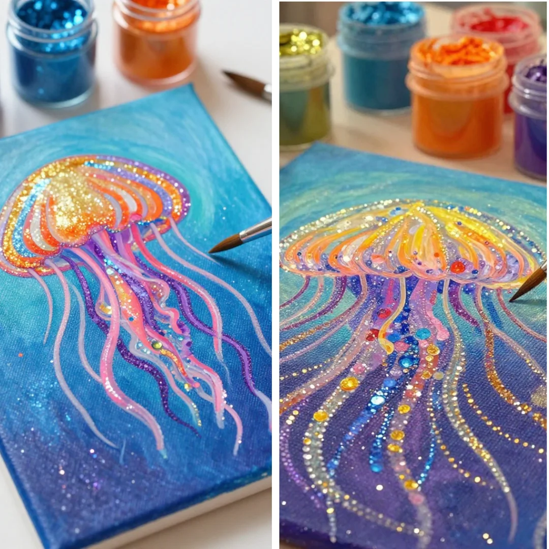 Jellyfish Salt Painting Turns Calming Keepsake