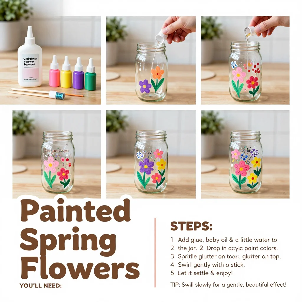 Painted Spring Flowers Turns Into Calm