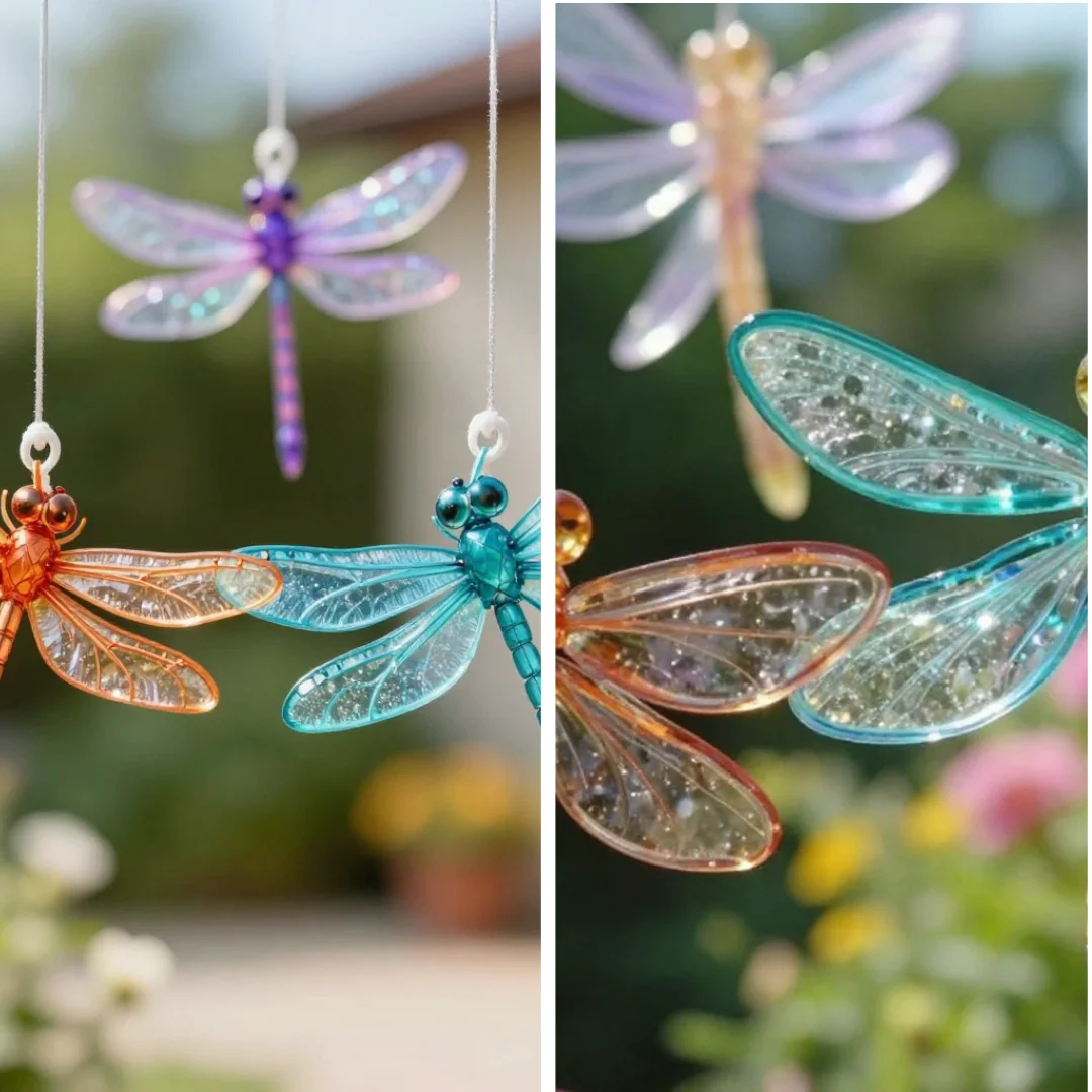 Plastic Bottle Dragonflies Become Cozy