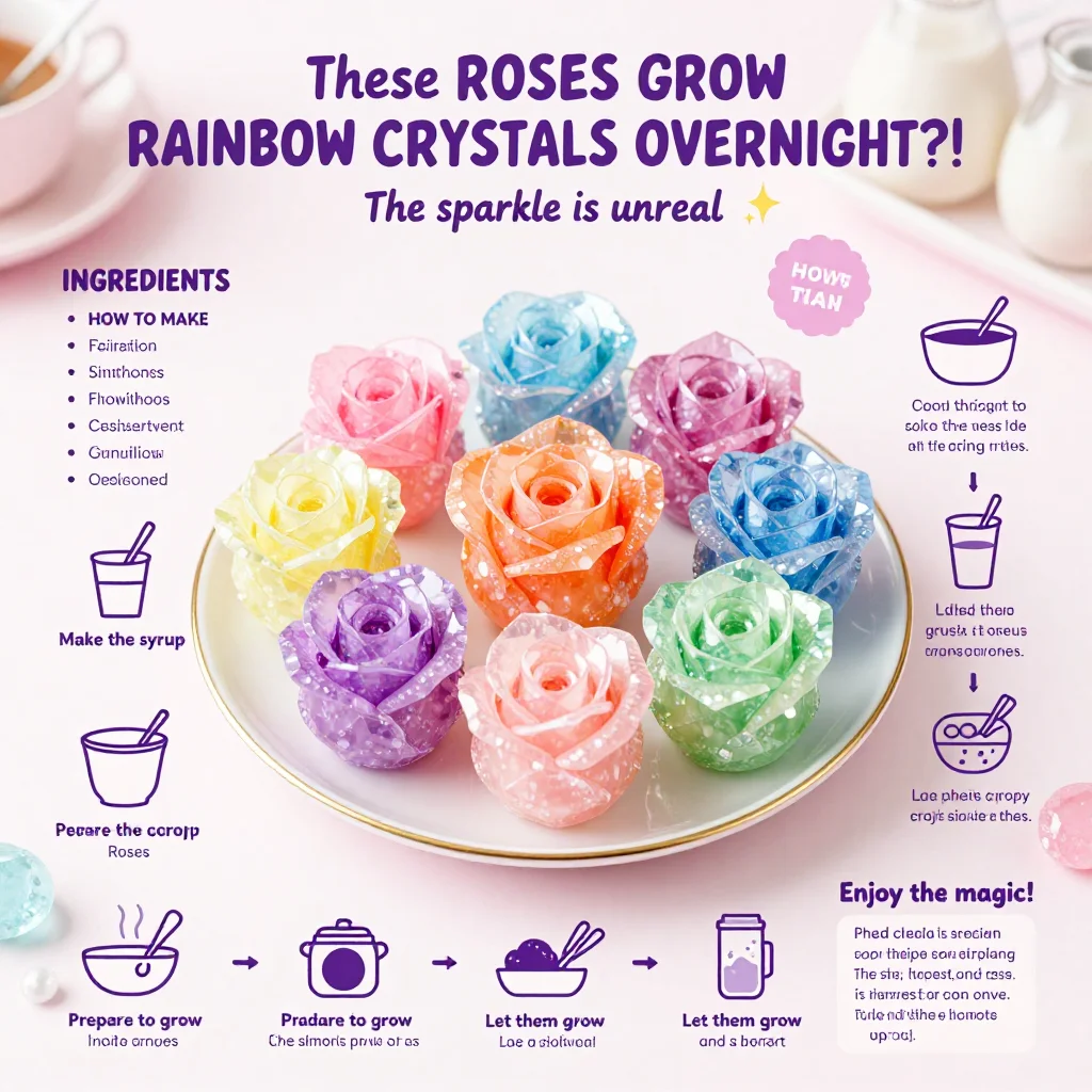 Rainbow Crystal Roses