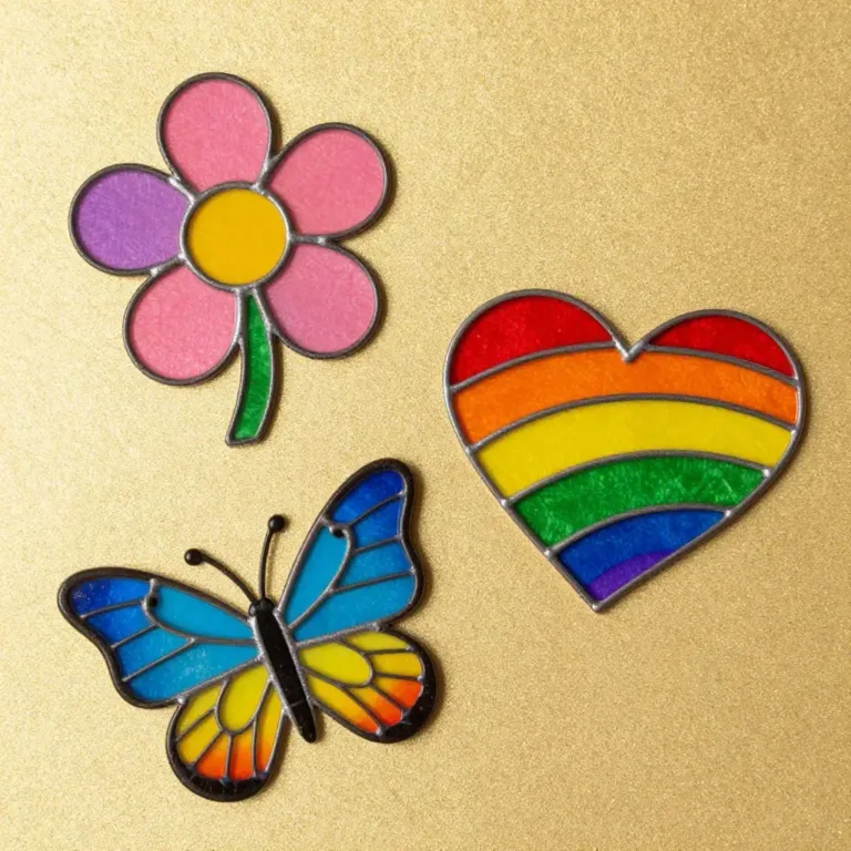 Cozy stained glass window art created using stained glass glue.