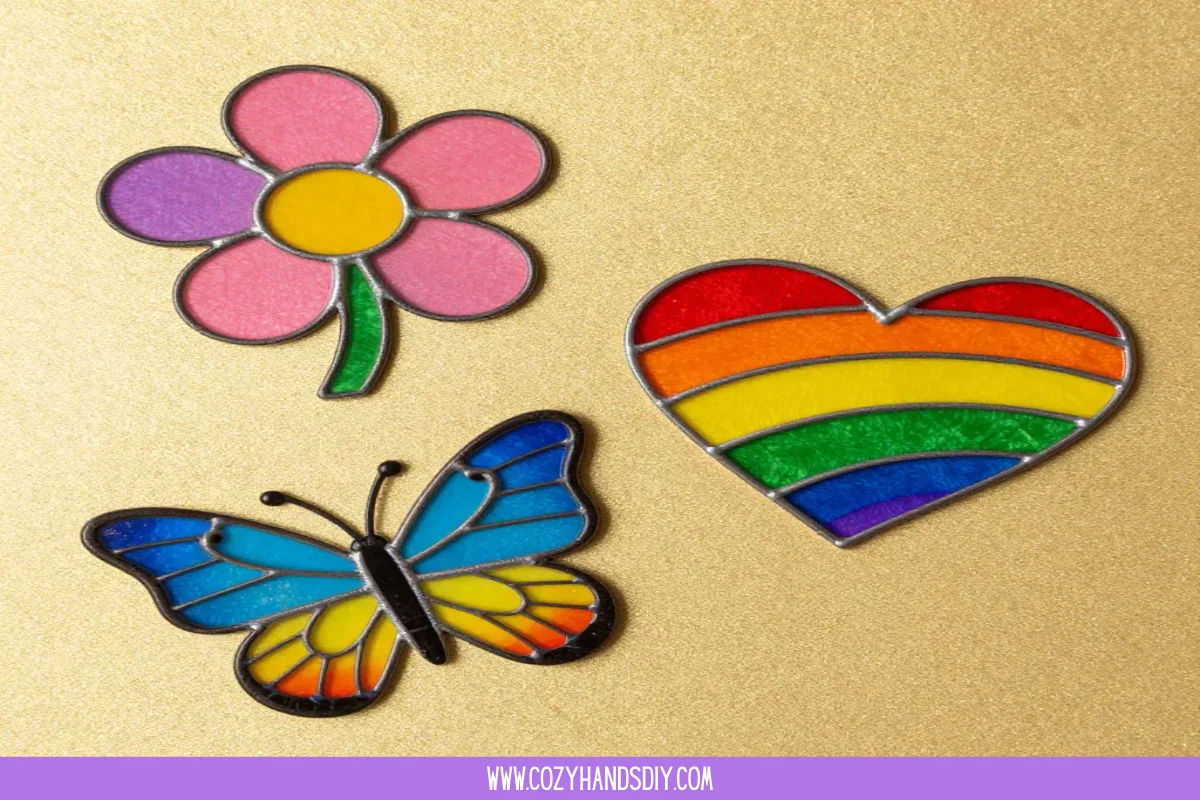 Stained Glass Glue Window Art Transformed-Cozy