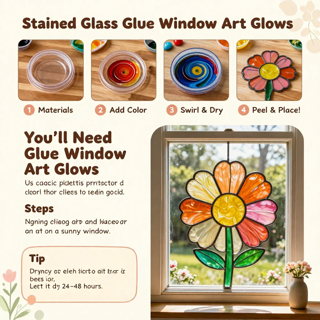 Stained Glass Glue Window Art