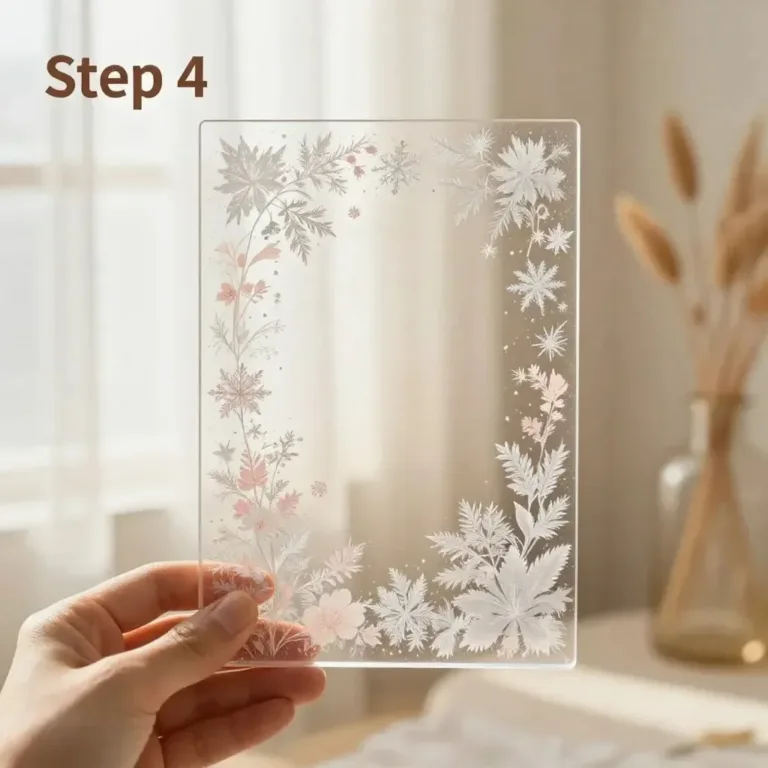 Faux-glass Epsom salt crystals for decorative window displays
