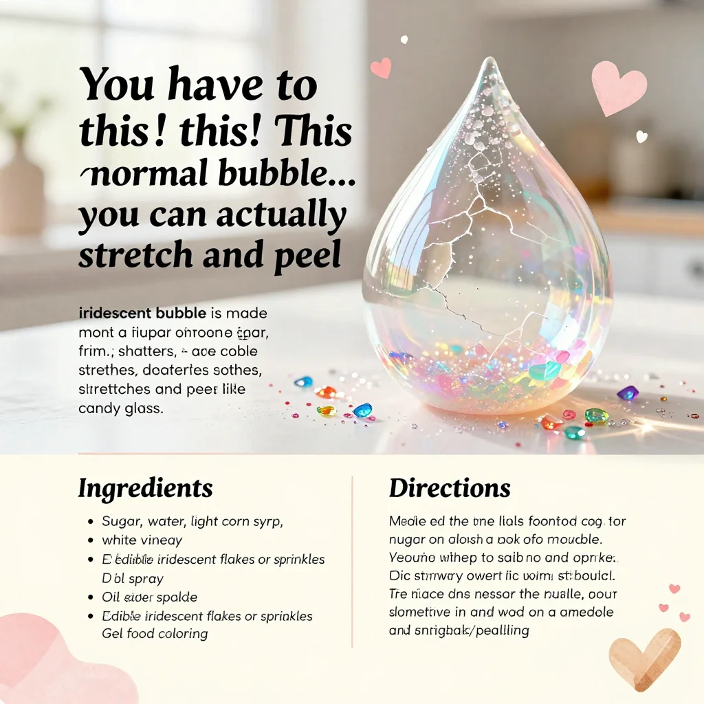 This isn’t a normal bubble... you can actually stretch and peel it apart! The shimmer looks unreal in the light. Would your kids be obsessed with this too?