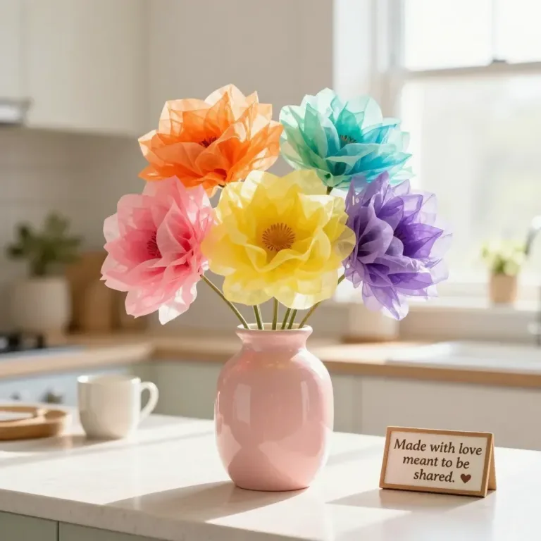 Colorful tie-dye flowers in a creative design arrangement.