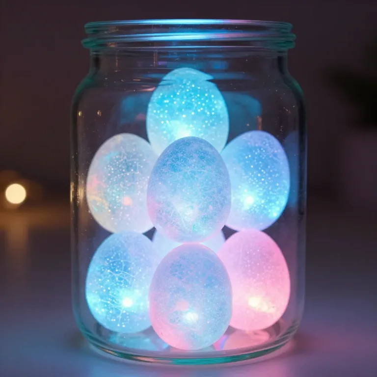 Beautiful translucent eggs displayed as calming decorative elements.