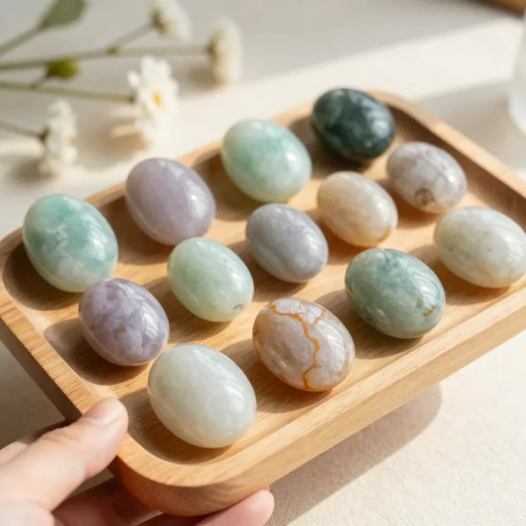 Worry stones for reducing stress and promoting relaxation.