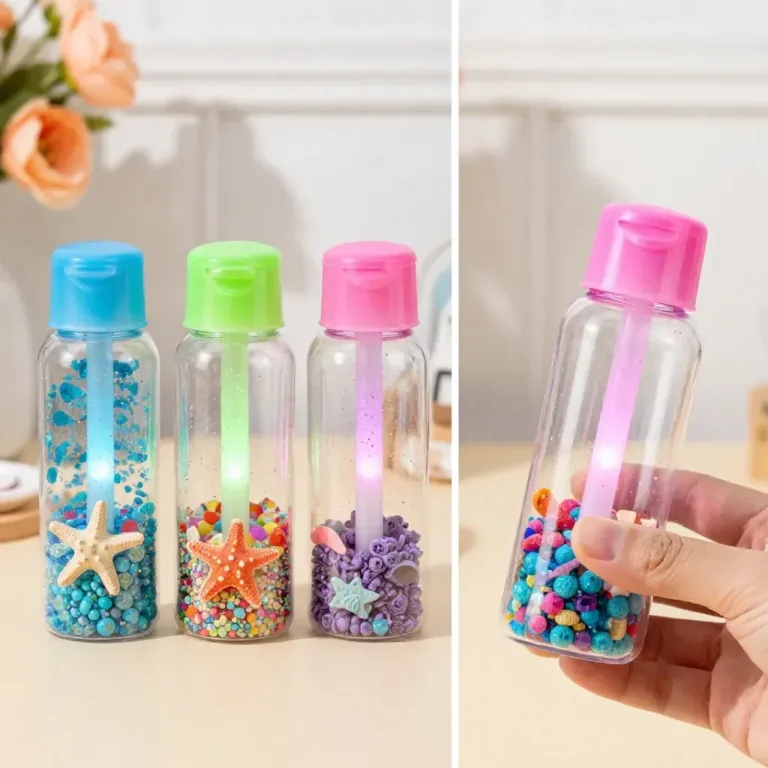Glowing underwater sensory craft showcasing vibrant colors and textures.