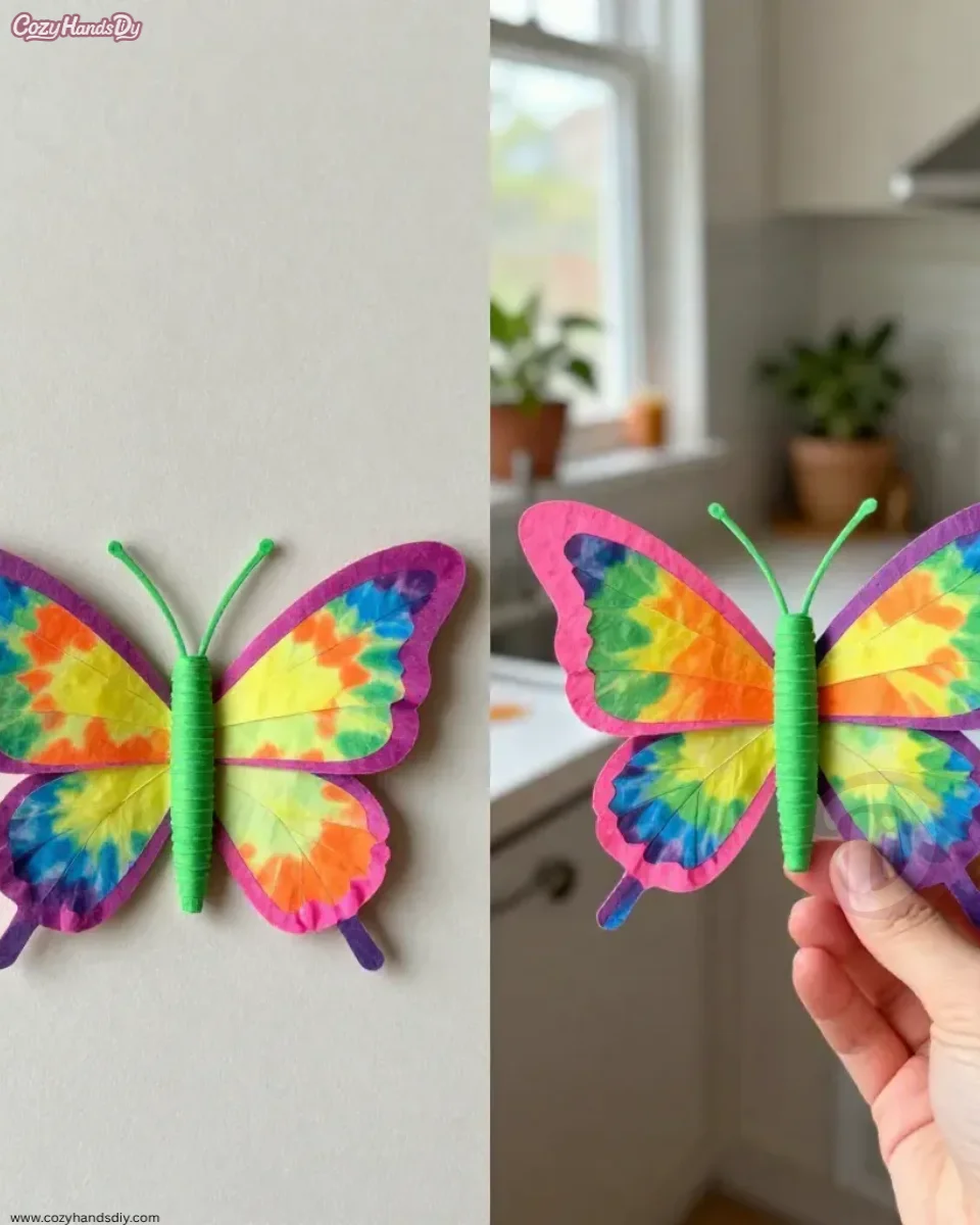 Coffee Filter Butterfly Becomes Cozy Calm