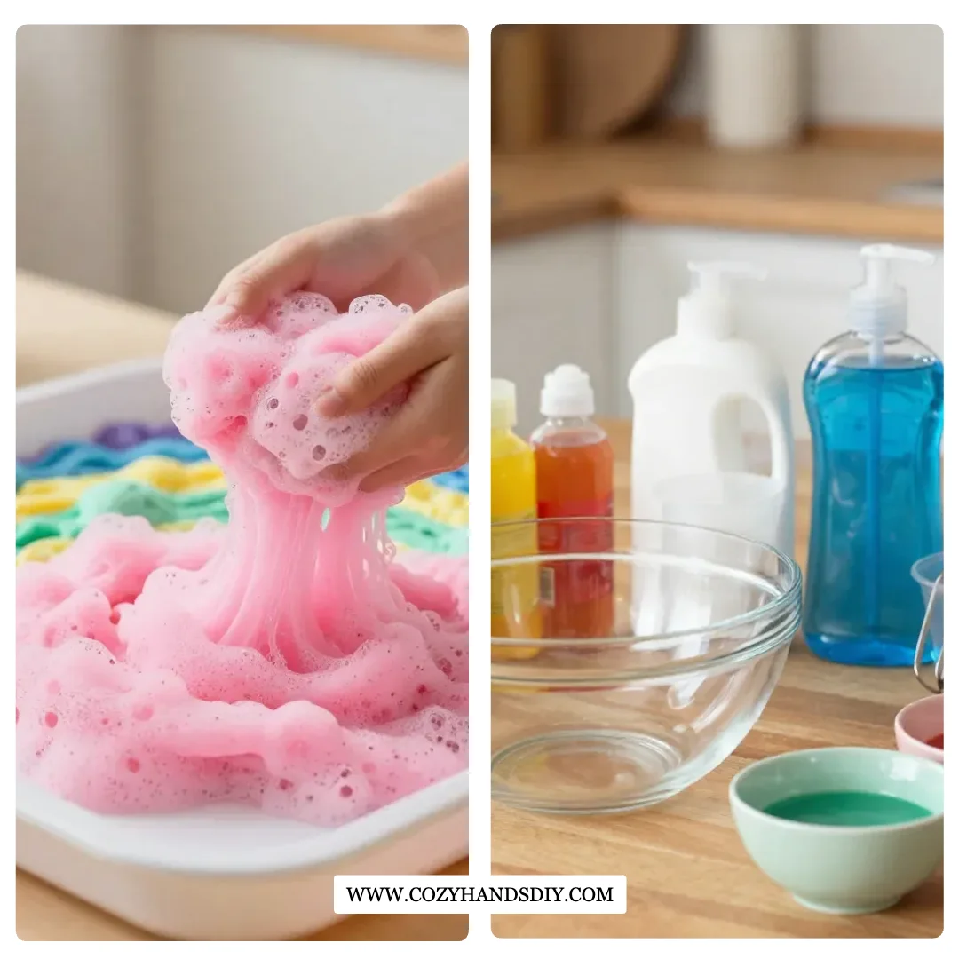 Colorful Bubble Foam Sensory Play