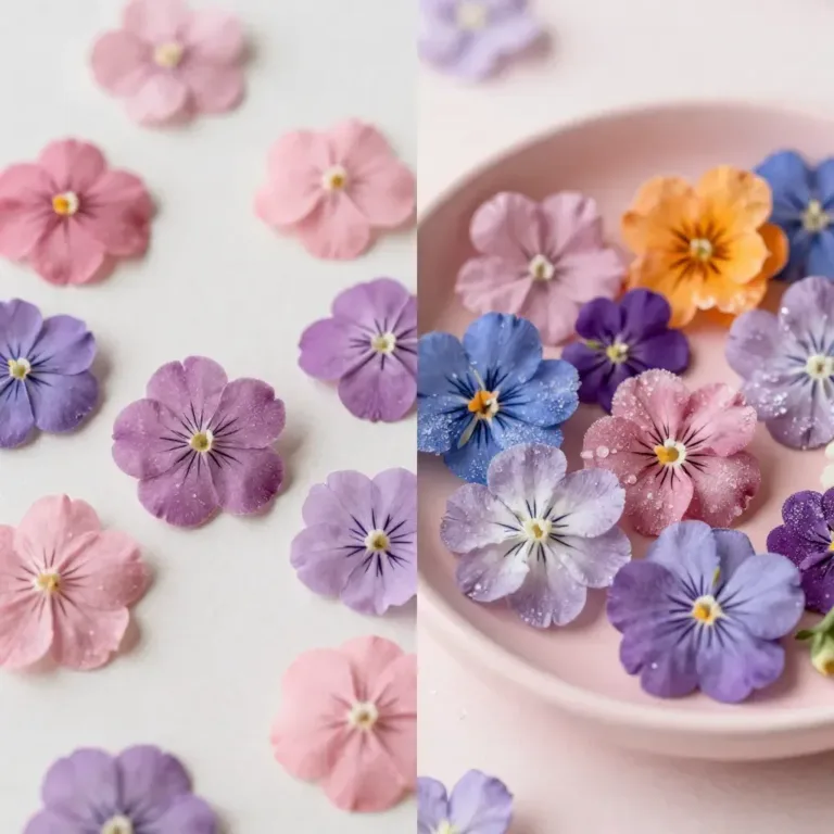 Beautiful crystal flowers showcasing intricate designs and shimmering sparkles