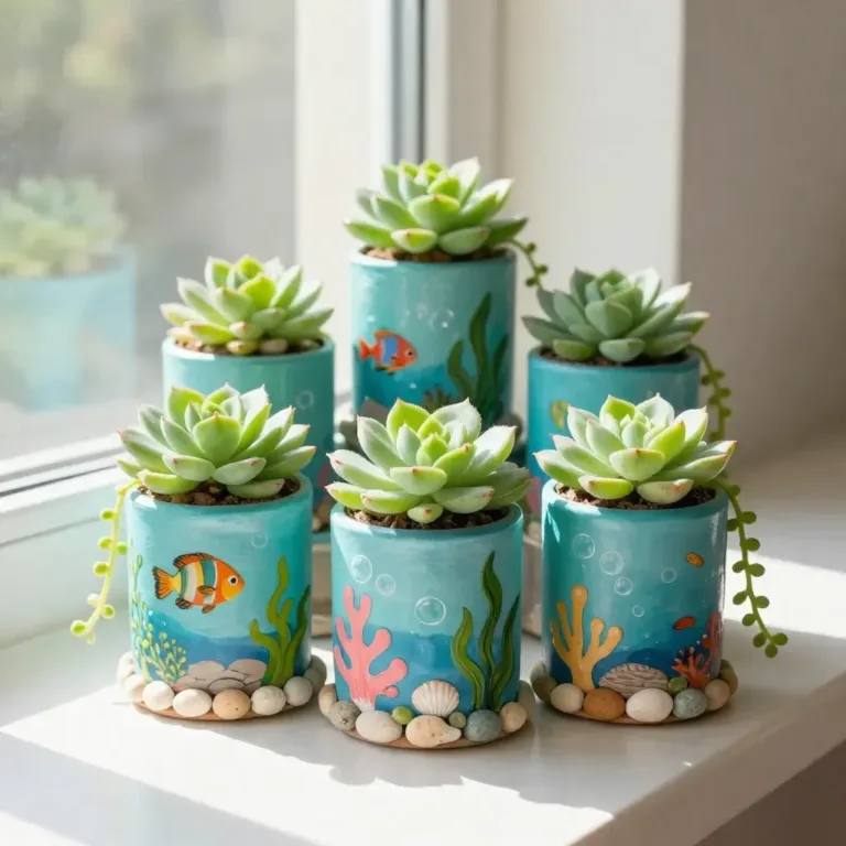DIY aquarium tin can planters for aquatic plants