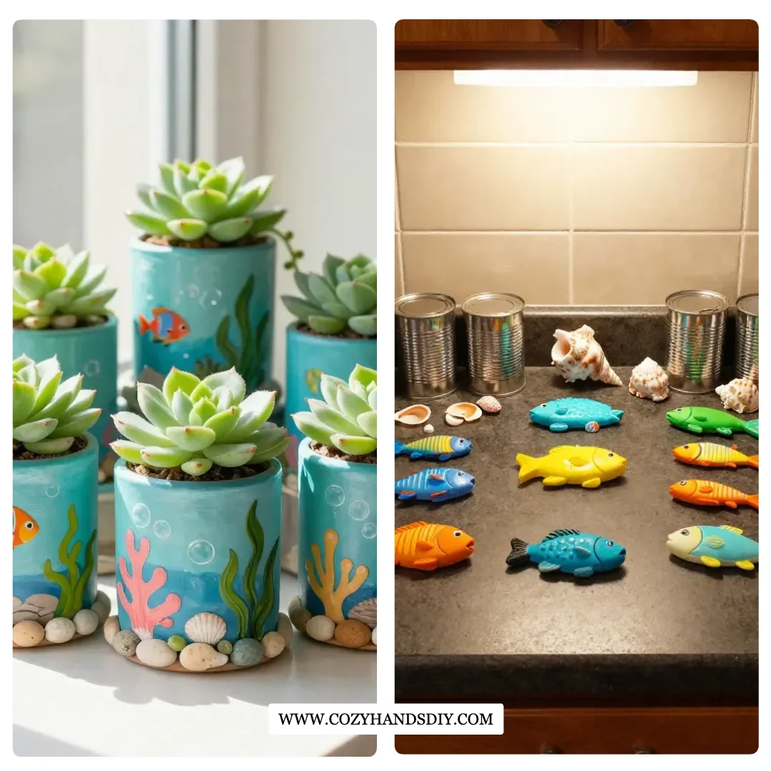 DIY Aquarium Tin Can Planters