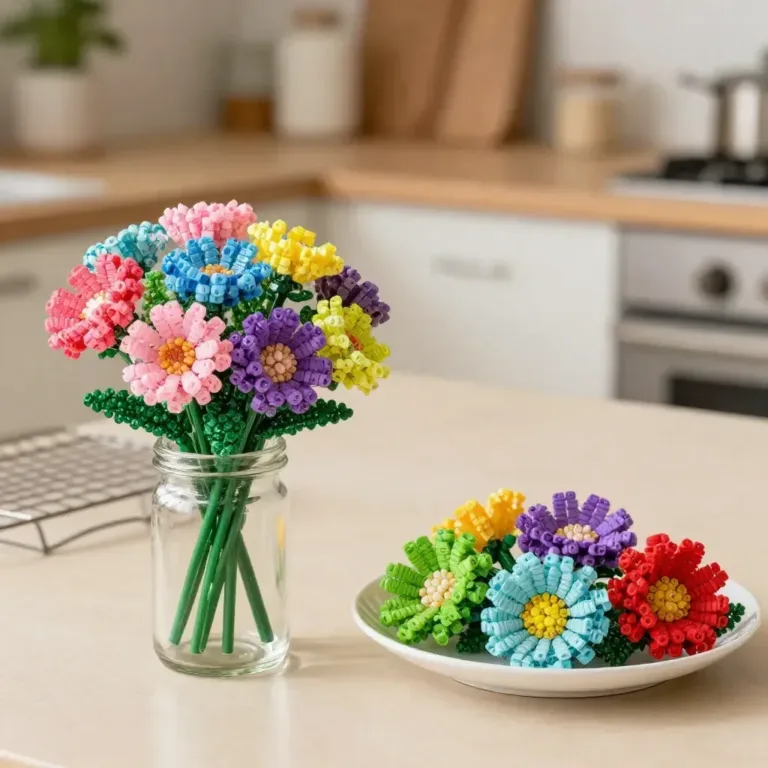 DIY crystal flower roses for a cozy home decoration project