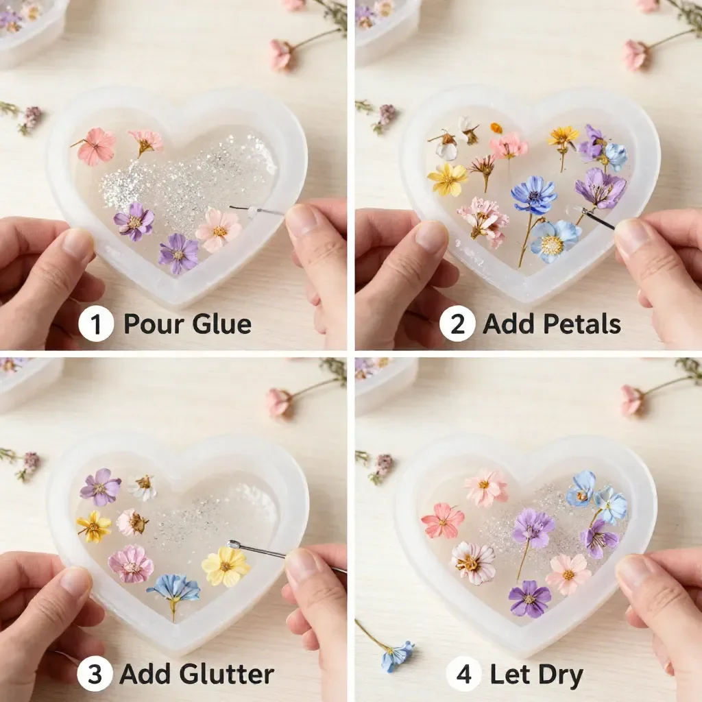 DIY Flower Heart Craft 5 DIY Flower Heart Craft