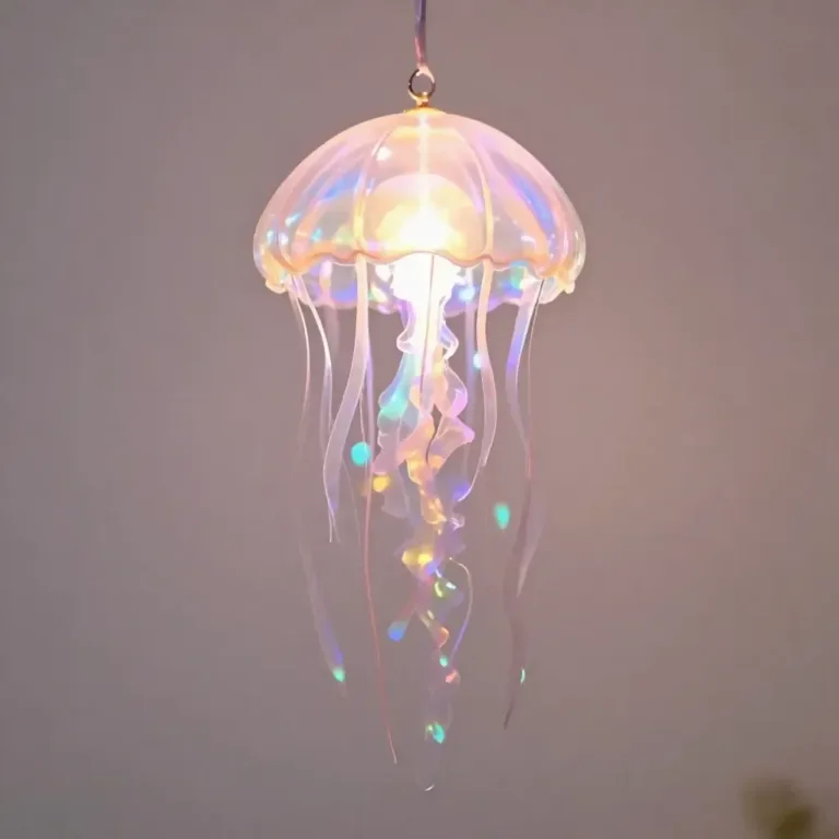 DIY glowing jellyfish lanterns illuminating a cozy room