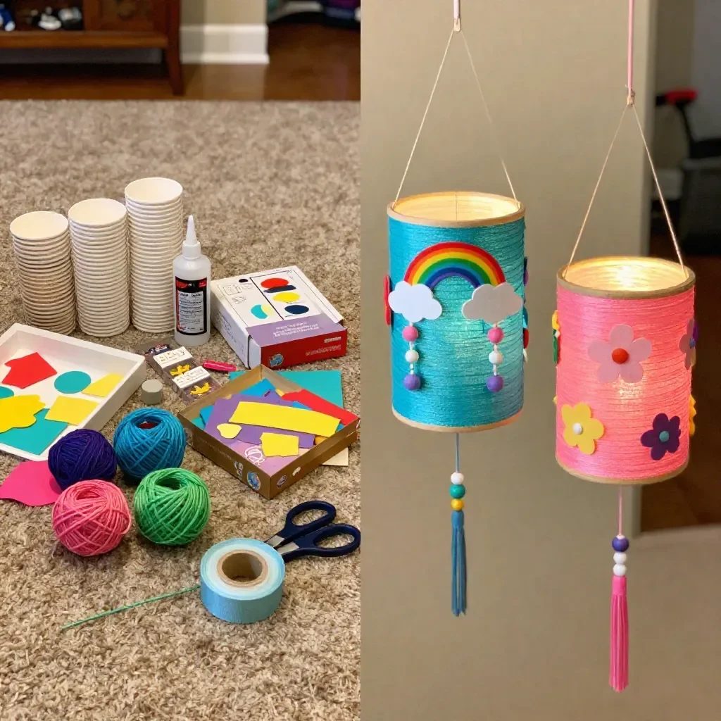 DIY Hanging Cup Lanterns