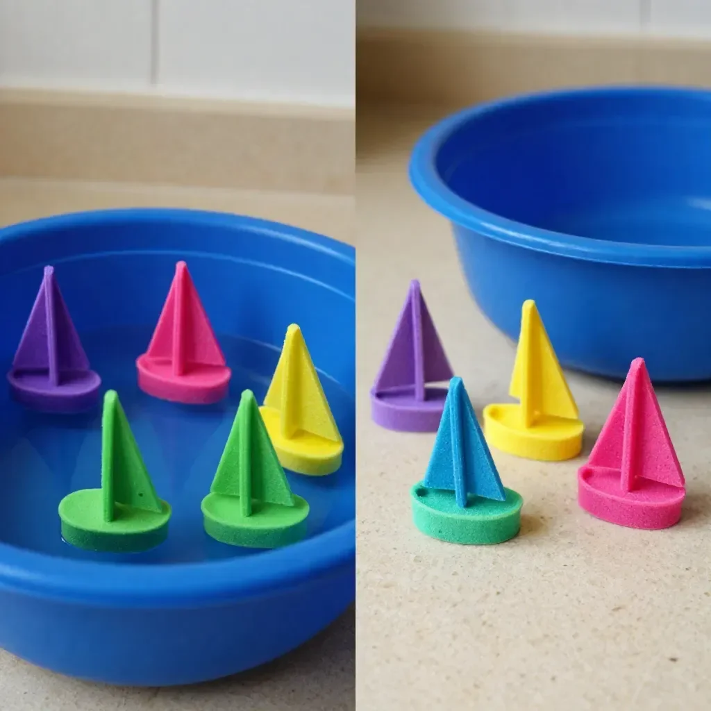 Floating Sailboats from Pool Noodles