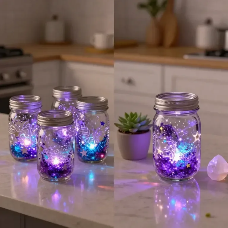Galaxy Glow Jars illuminating a calming evening atmosphere