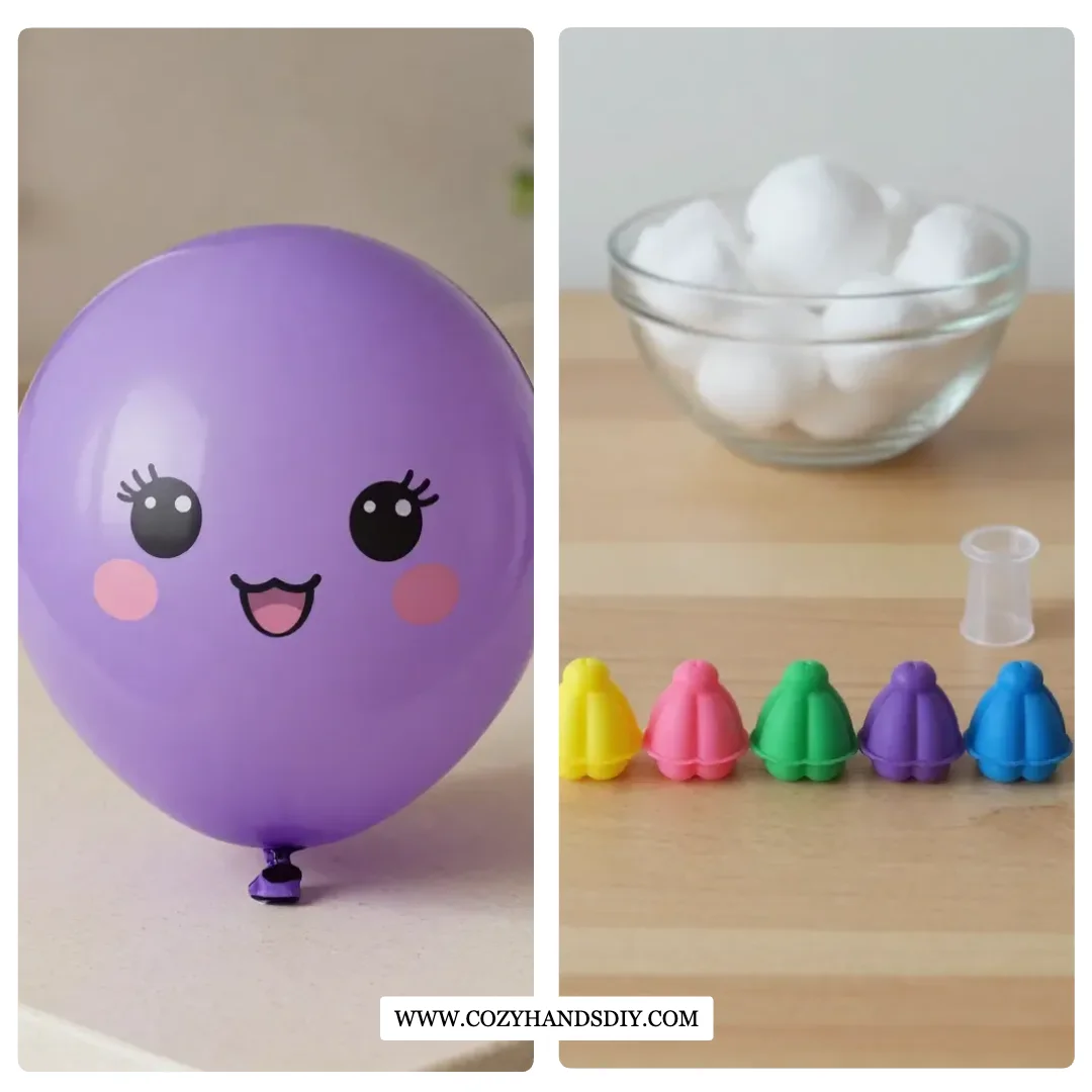 How to Make Easy Cotton Ball Balloon Squishies