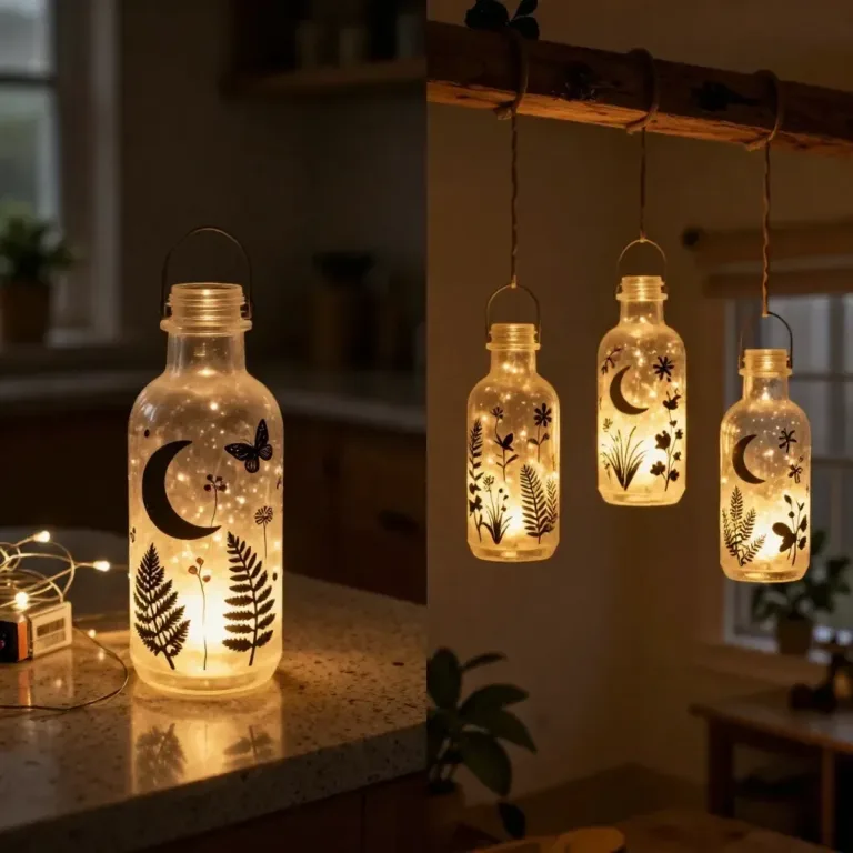 Cozy milk jug fairy lanterns illuminating a warm and inviting space.