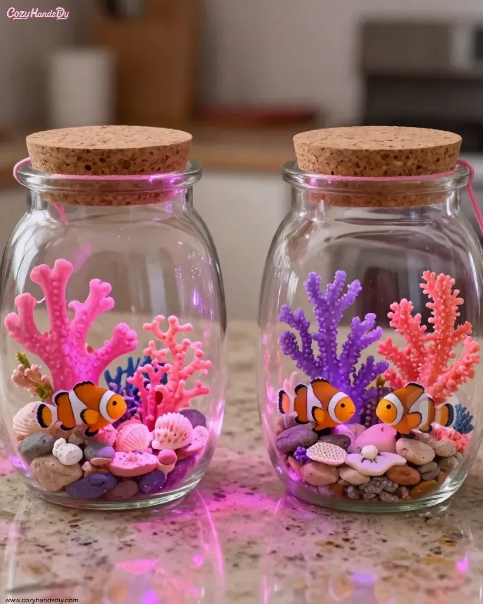 Pink Glow Aquarium Jar Turns Cozy