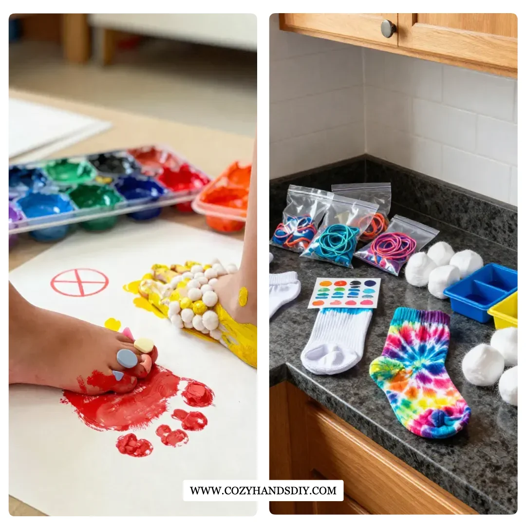 Puffy Paint Art with Socks