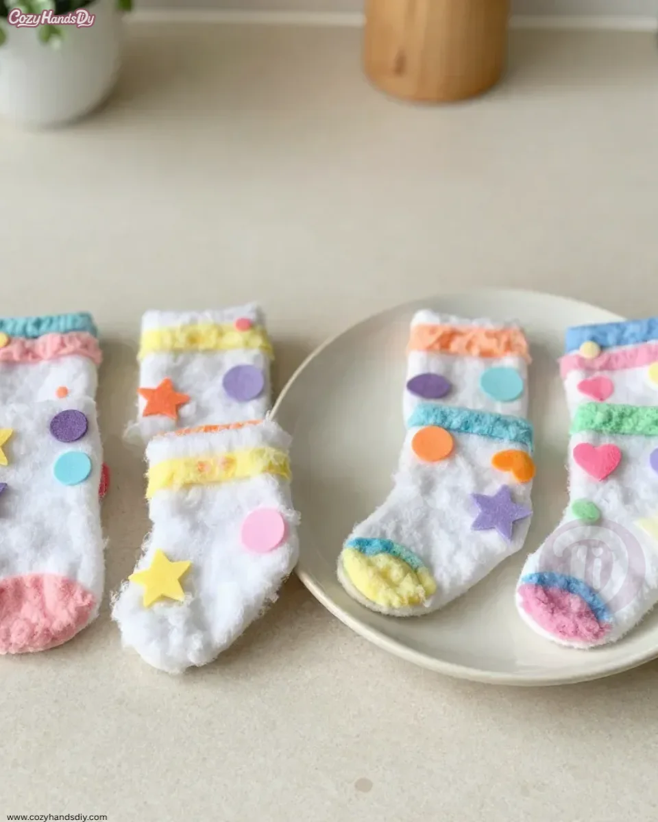 Puffy Paint Sock Art Becomes Cozy