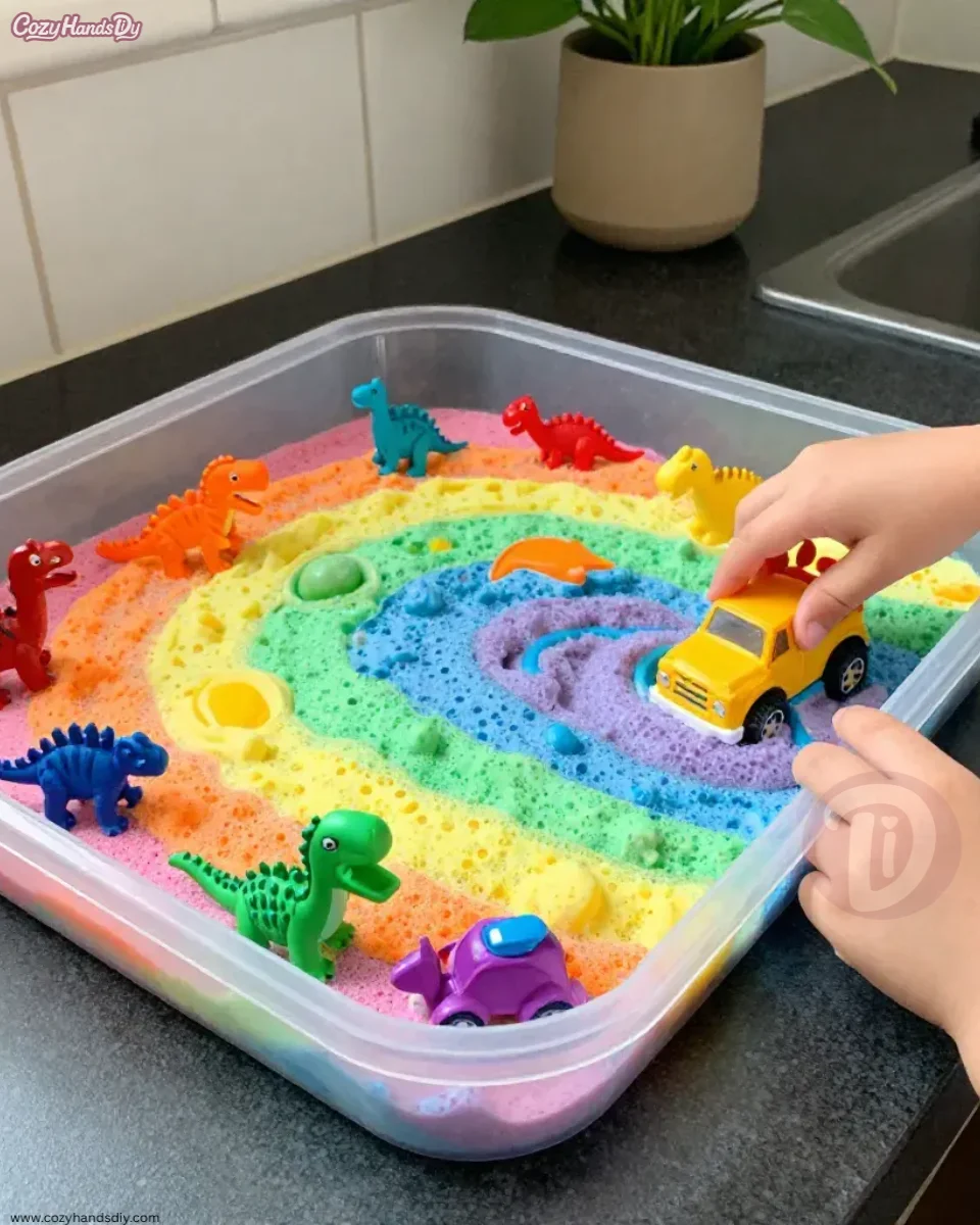 Rainbow Foam Mountain Turns Into Calm