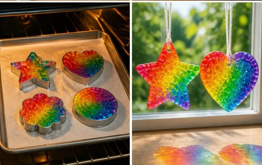 Melting Bead Suncatchers Becomes Cozy Glow