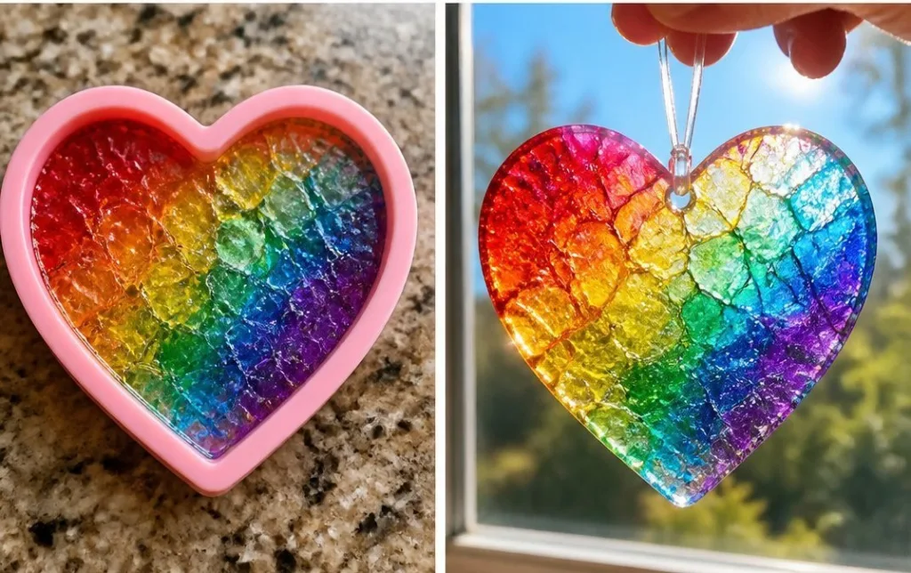 Swirled Glue Suncatchers