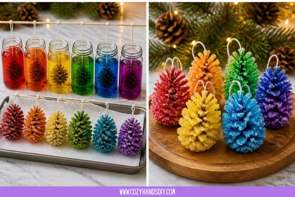 Crystal Pinecones That Look Like Frozen Rainbows