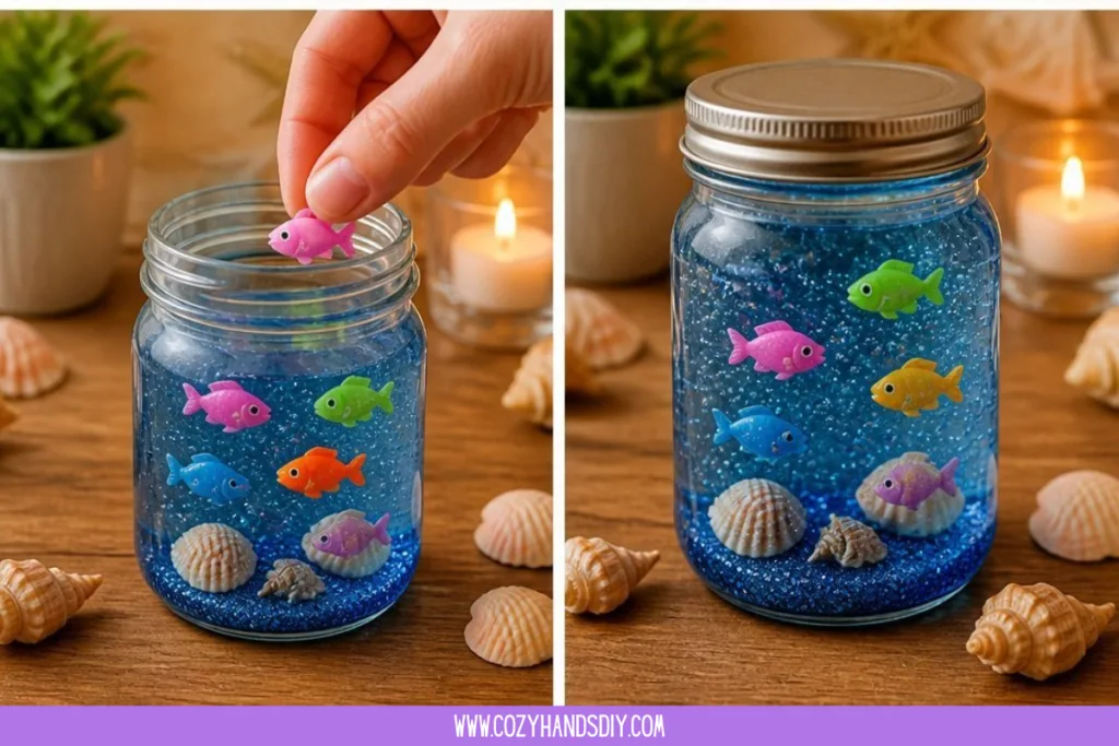 How to Make a Rainbow Ocean Jar At Home