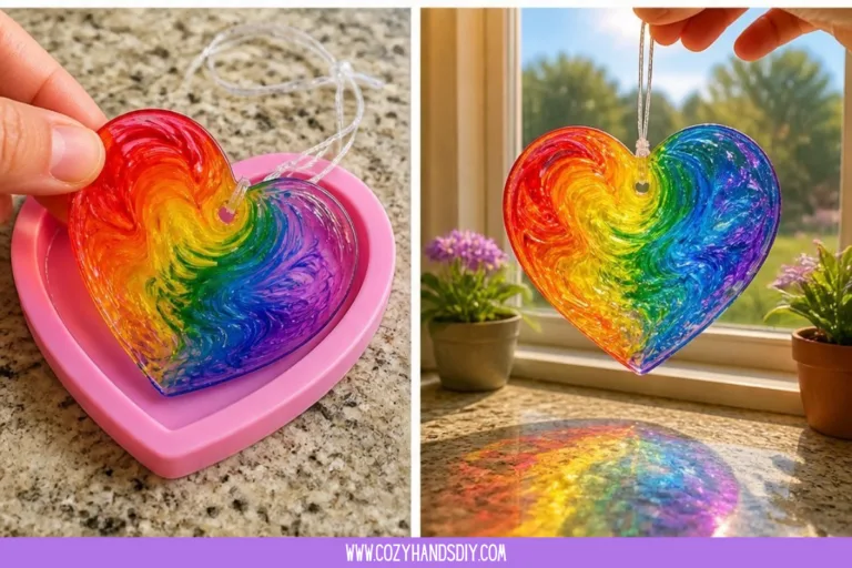 Swirled Glue Suncatchers