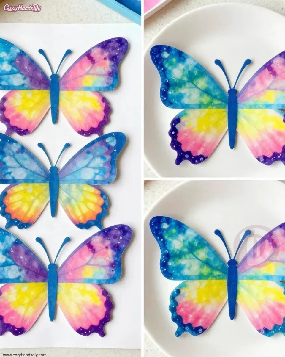 Bubble Print Butterfly Becomes Cozy