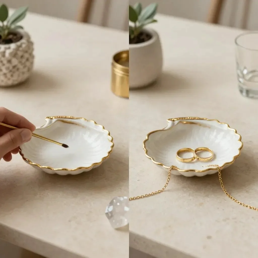 Elegant crystal ring dish for storing jewelry and keepsakes