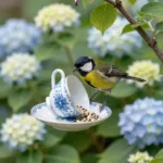 Cute Vintage Teacup Bird Feeder for Garden Decor 8 Cute Vintage Teacup Bird Feeder for Garden Decor