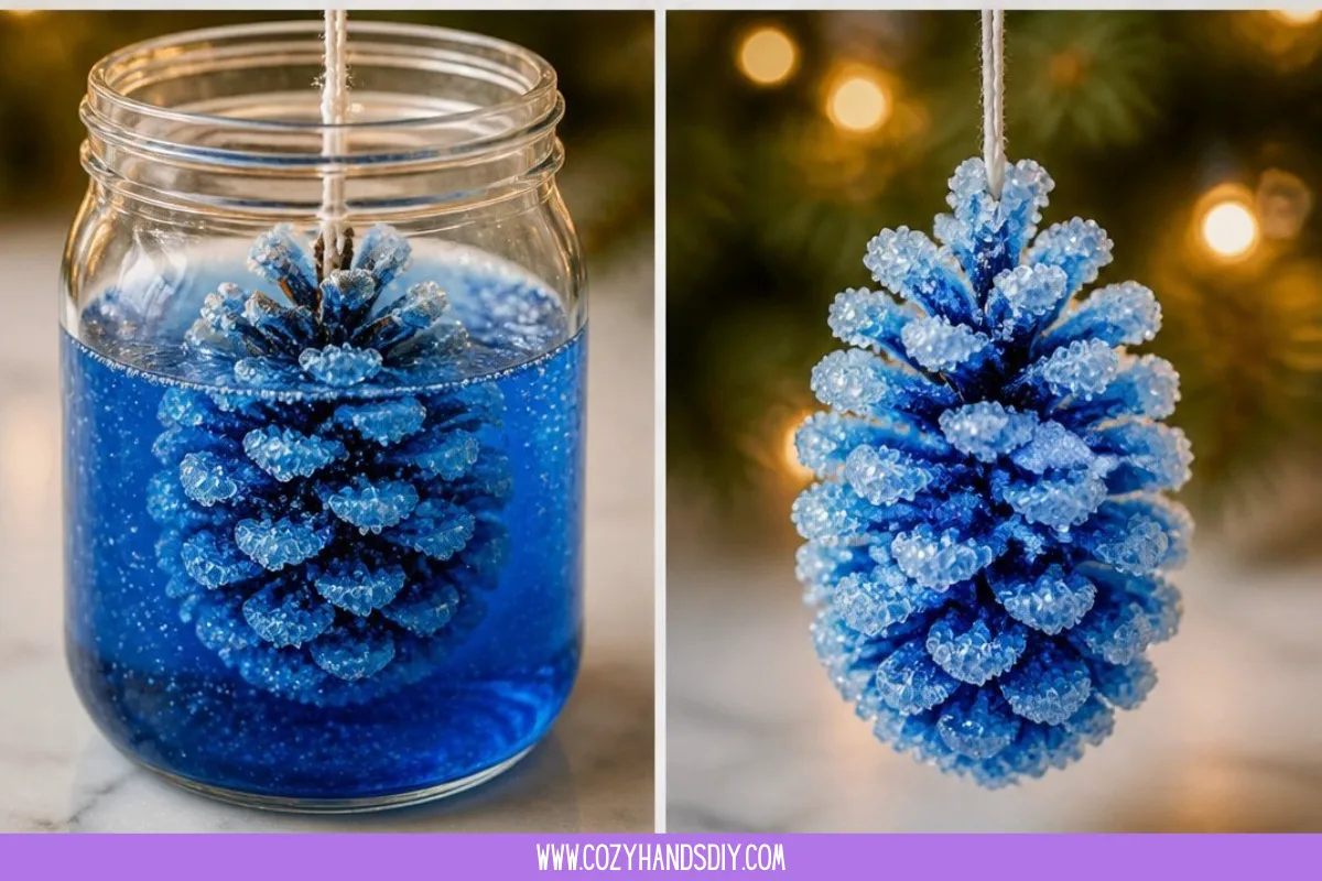 Easy Frozen Ice Crystal Pinecones Cozy 5 Easy Frozen Ice Crystal Pinecones Cozy