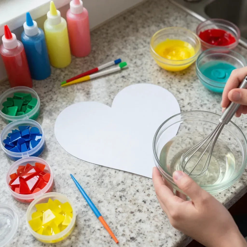 Fake Stained Glass Heart Becomes Cozy 5 Fake Stained Glass Heart