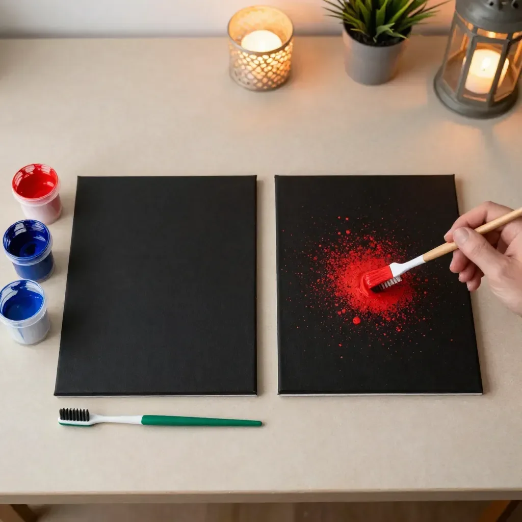 Firework Splatter Canvas