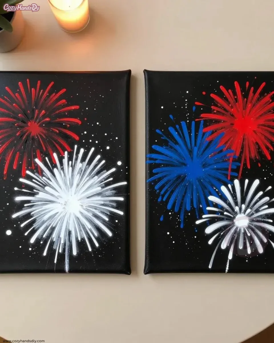 Firework Splatter Canvas
