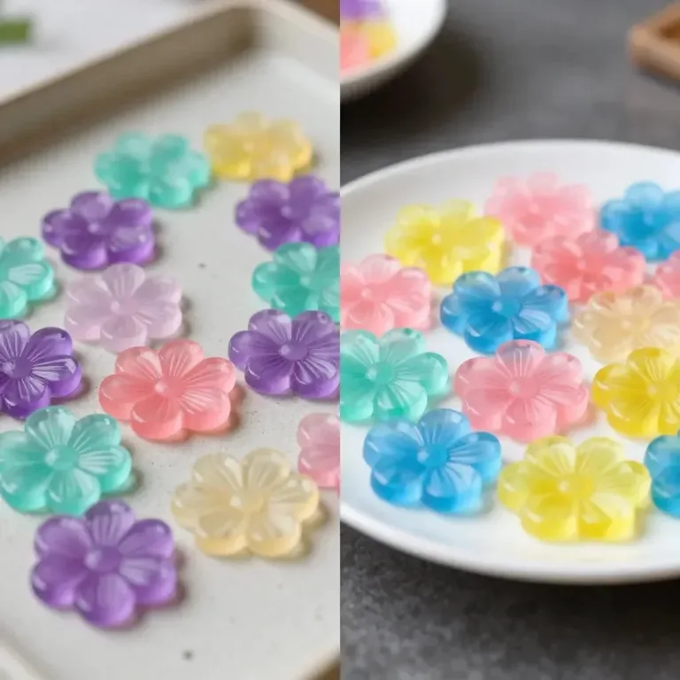Colorful glue flower window cling adding coziness to a home interior