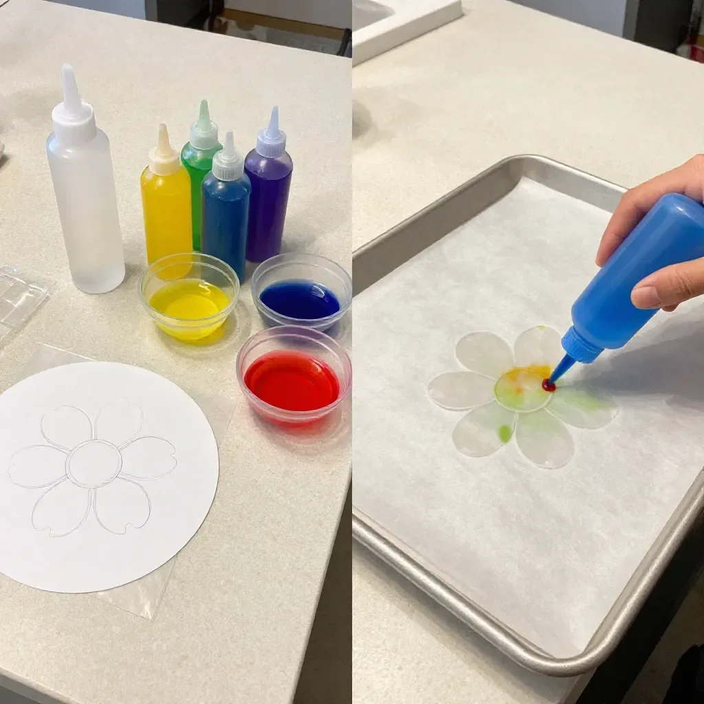 Glue Flower Window Cling