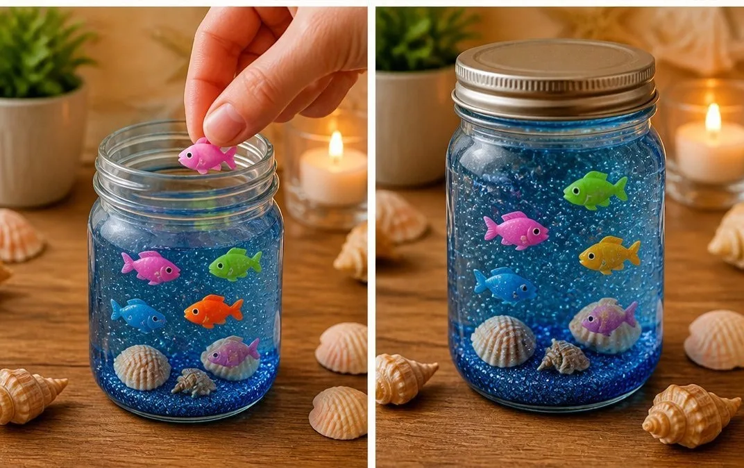 How to Make a Rainbow Ocean Jar At Home 6 How to Make a Rainbow Ocean Jar At Home