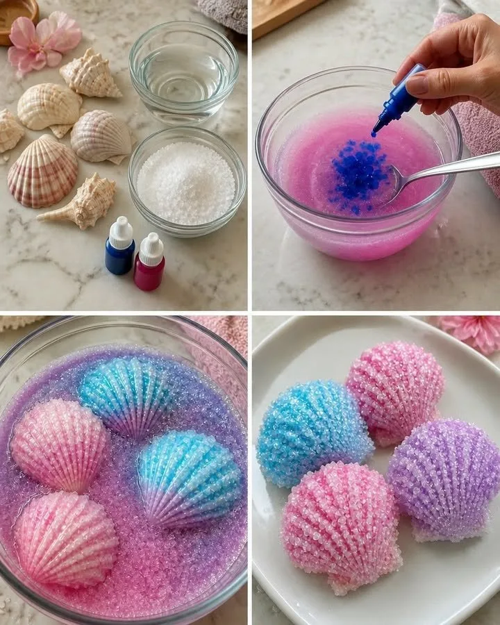 How to Make Crystal Seashells with Borax 4 How to Make Crystal Seashells